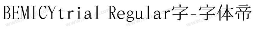 BEMICYtrial Regular字字体转换
